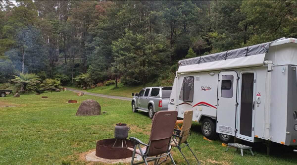 Toorongo Falls Campground, A Riverside Forest Escape near Noojee